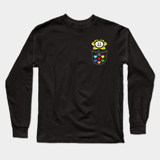 Pocket Flowey (color) Long Sleeve T-Shirt